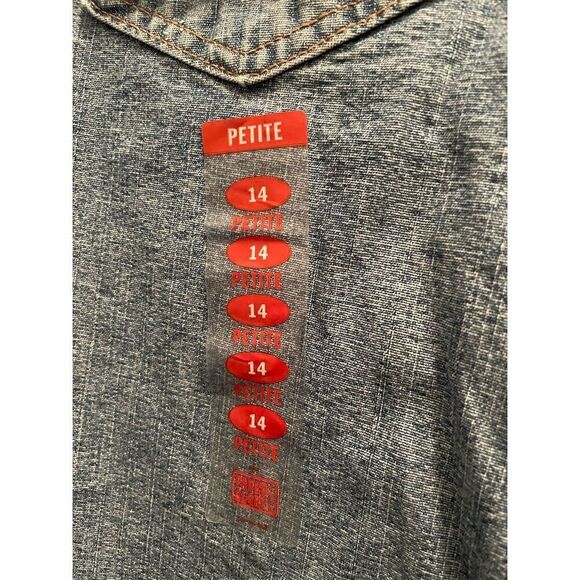 Faded Glory Women's Acid Wash Straight Jeans Size 14 Petites Blue - Picture 5 of 8